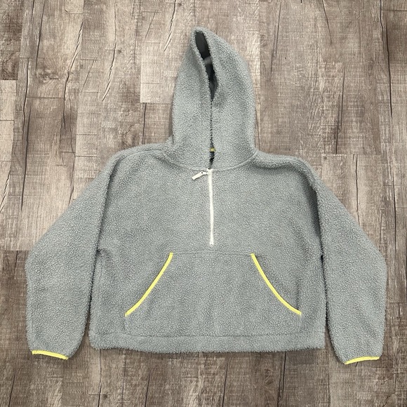 wild fable Jackets & Blazers - Wild Fable Blue Fleece Quarter Zip Pullover Jacket Women's Size Large‎ Cozy Warm